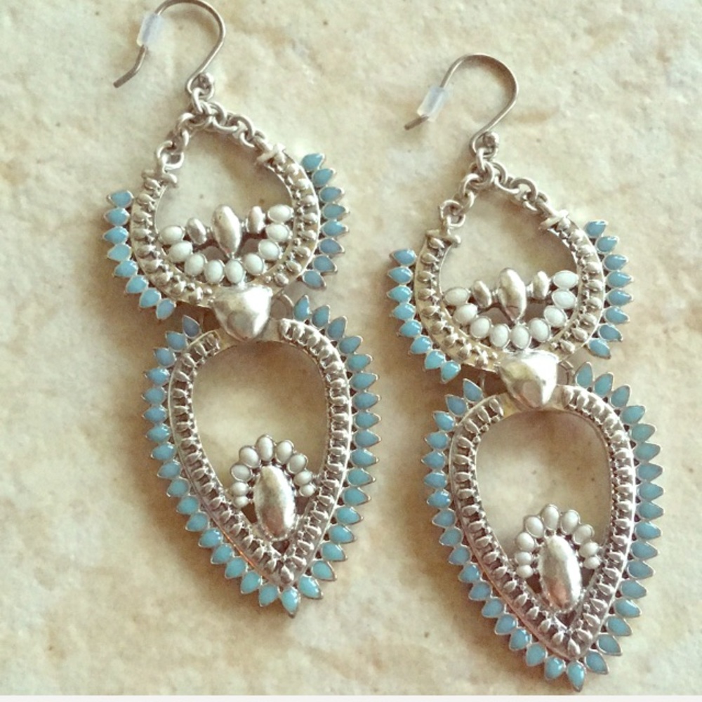 Lucky Brand Spades Silver-tone Earrings